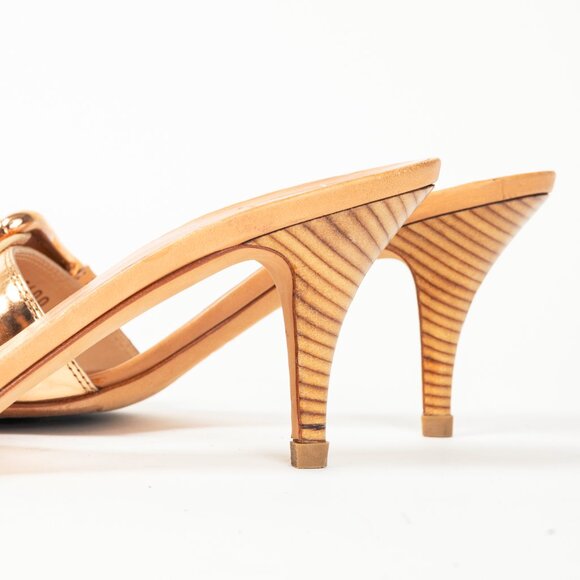 Giuseppe Zanotti Camel Leather Buckled Mule Sandals - Picture 9 of 11